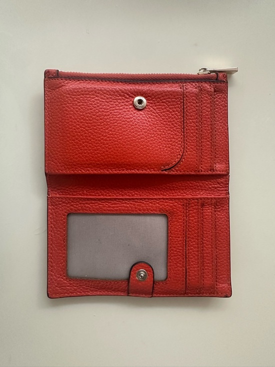 Danier Handbags - Orange Leather Zip Wallet